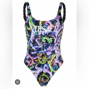 Versace Baroccoflage print one-piece swimsuit